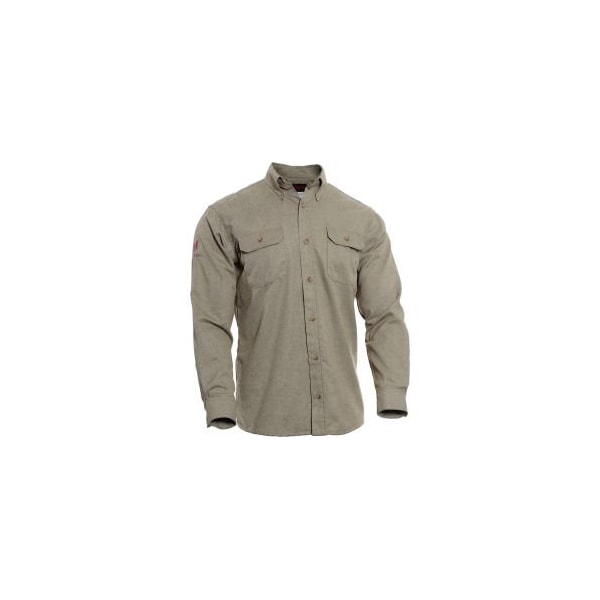 National Safety Apparel TECGEN Select Flame Resistant Work Shirt, M, Tan, TCG01120216 - main